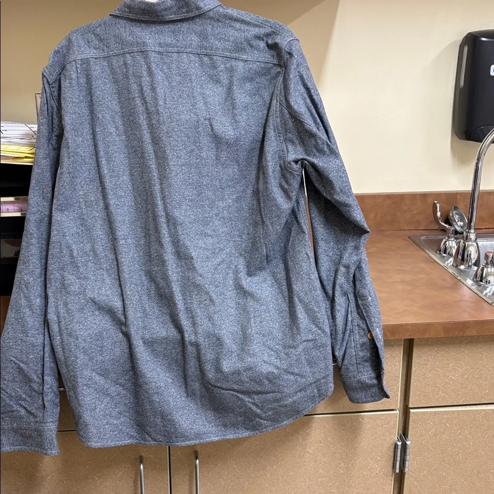 J. Crew Authentic Workwear Gray Button‎ Down Shirt Size Large